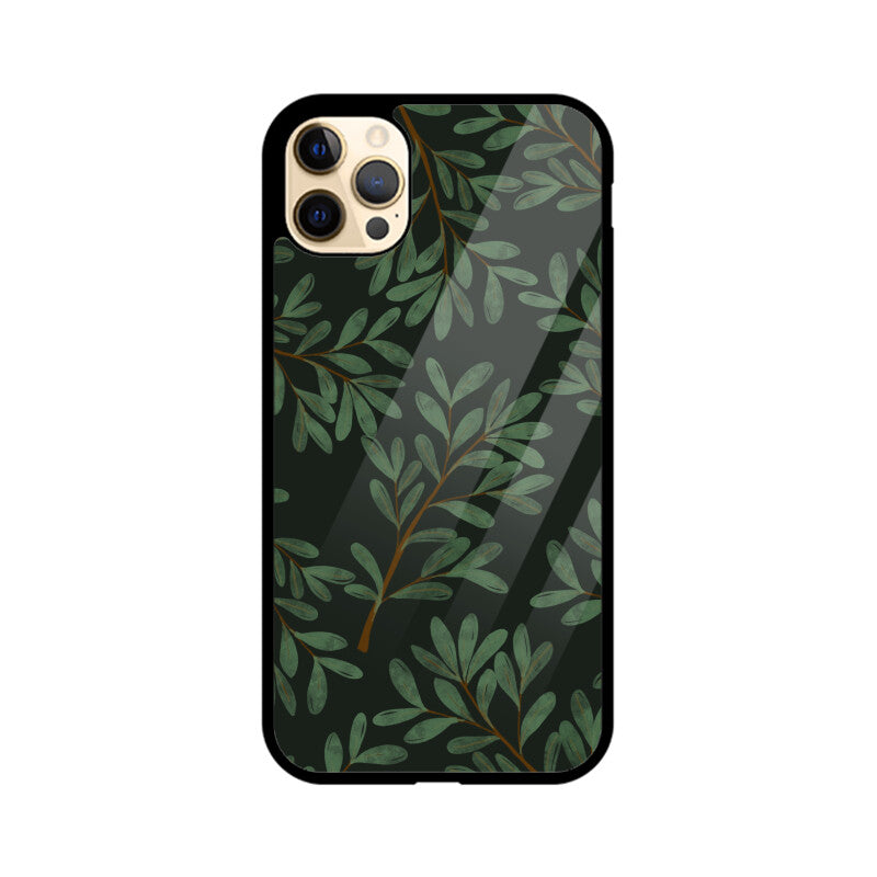 Dark Green Leaves Phone Case