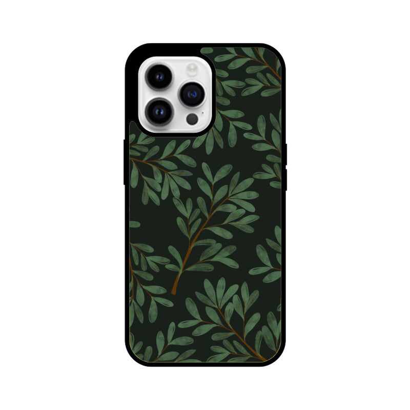 Dark Green Leaves Phone Case