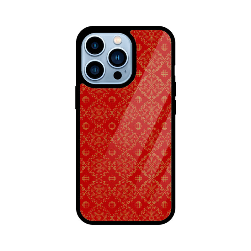 Red And Golden Asian Chinese Traditional Pattern Phone Case