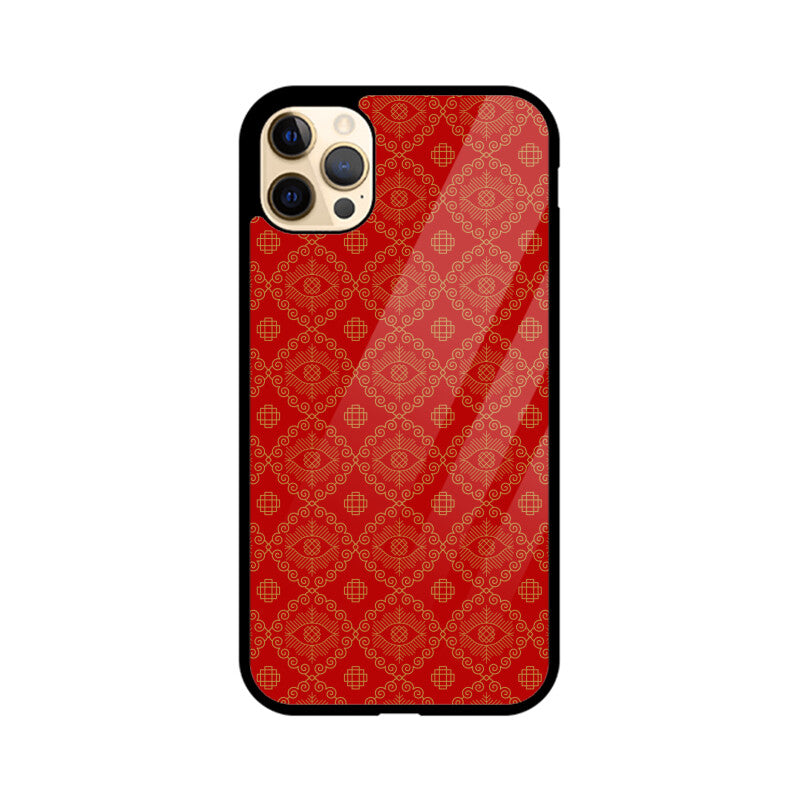 Red And Golden Asian Chinese Traditional Pattern Phone Case