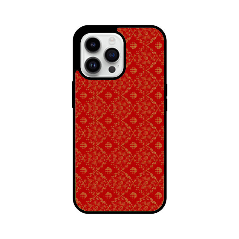 Red And Golden Asian Chinese Traditional Pattern Phone Case