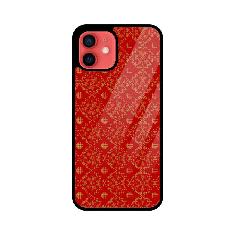 Red And Golden Asian Chinese Traditional Pattern Phone Case