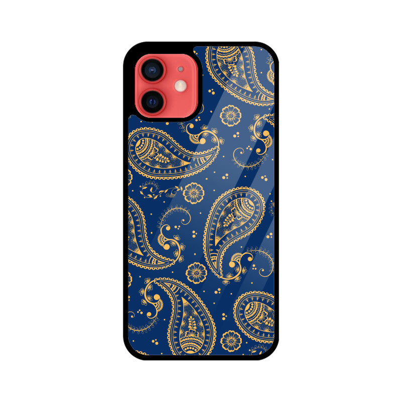 Yellow Blue Indian Paisley Phone Case
