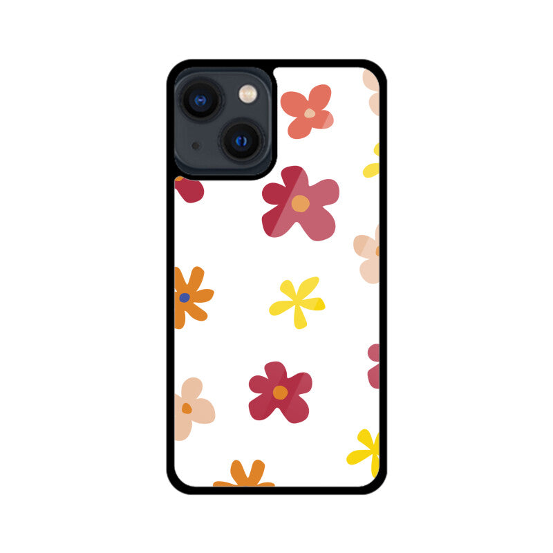 Light Pink and Colorful Flower Doodle Minimalis Phone Case