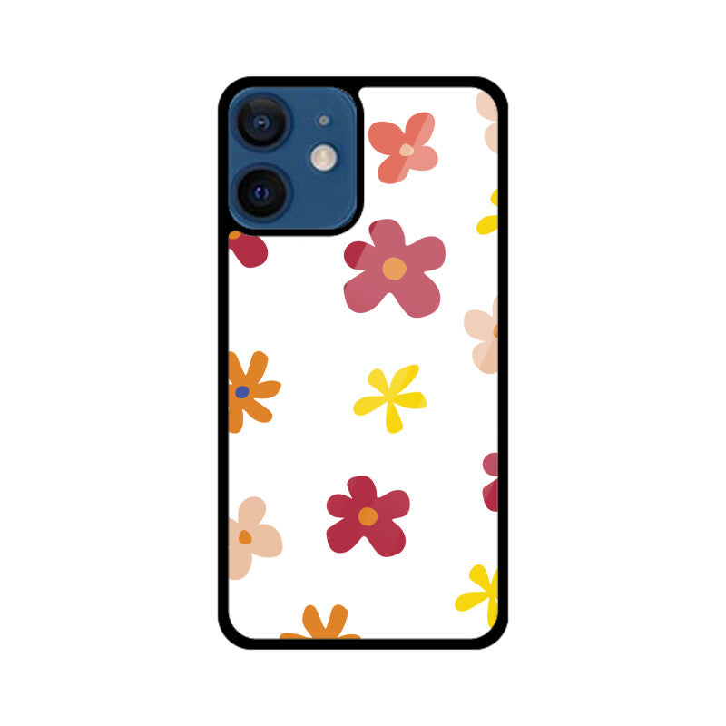 Light Pink and Colorful Flower Doodle Minimalis Phone Case