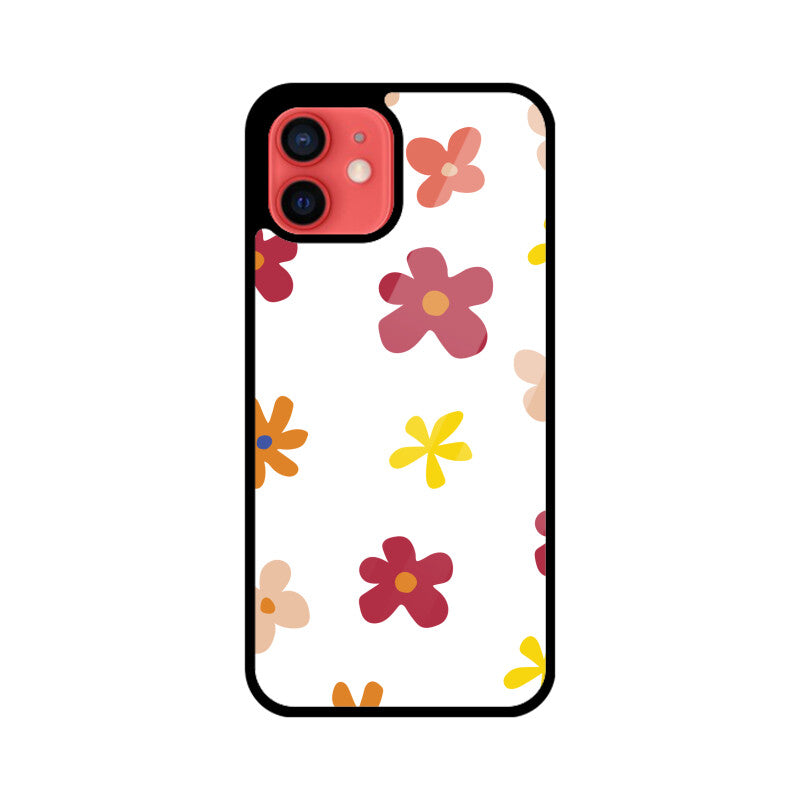 Light Pink and Colorful Flower Doodle Minimalis Phone Case