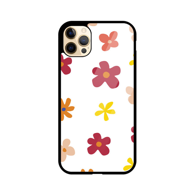 Light Pink and Colorful Flower Doodle Minimalis Phone Case