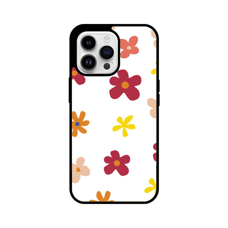 Light Pink and Colorful Flower Doodle Minimalis Phone Case