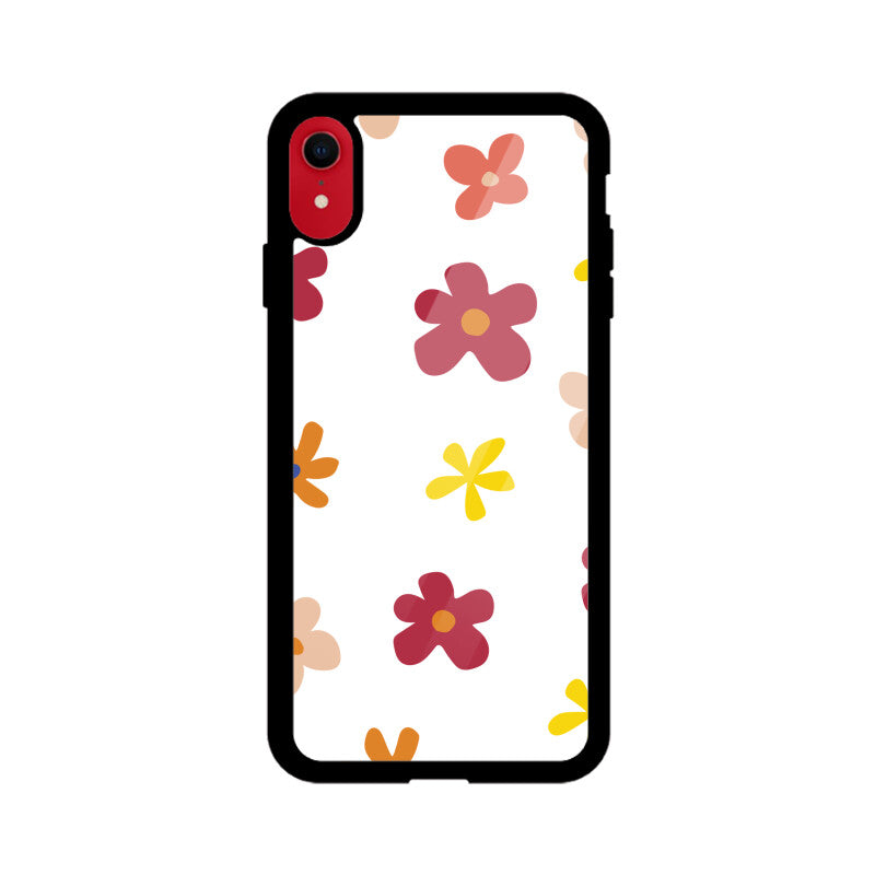 Light Pink and Colorful Flower Doodle Minimalis Phone Case