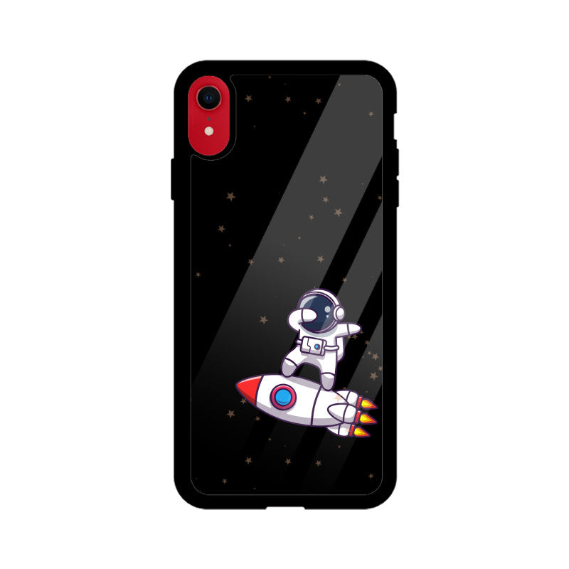 Black White Cute Astronaut Cartoon Phone Case