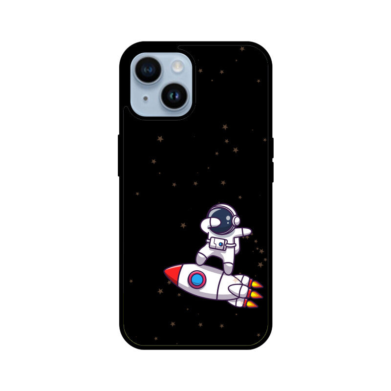 Black White Cute Astronaut Cartoon Phone Case