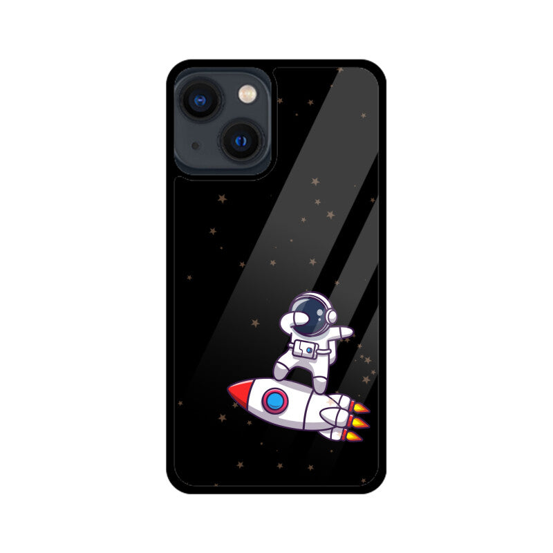 Black White Cute Astronaut Cartoon Phone Case