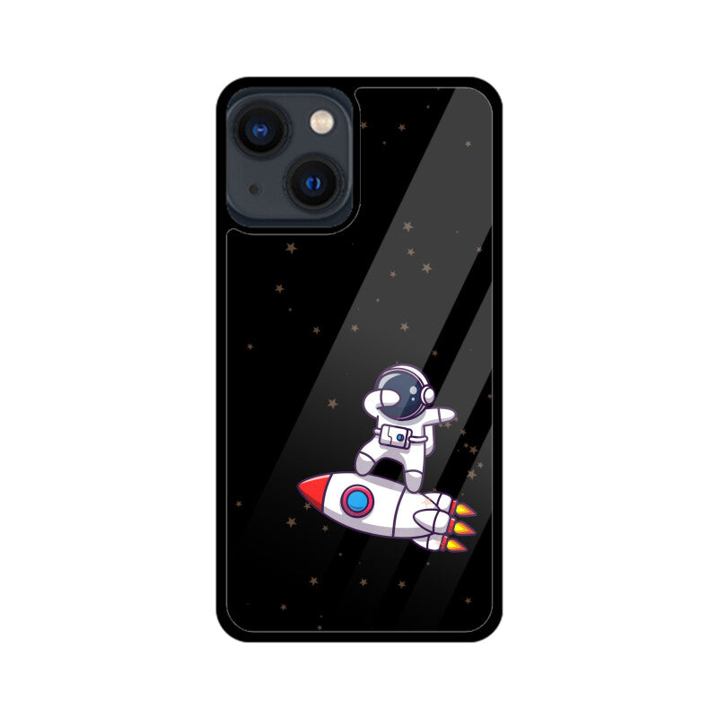 Black White Cute Astronaut Cartoon Phone Case