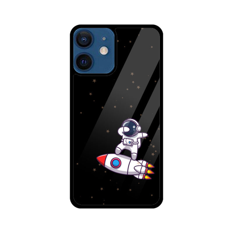 Black White Cute Astronaut Cartoon Phone Case