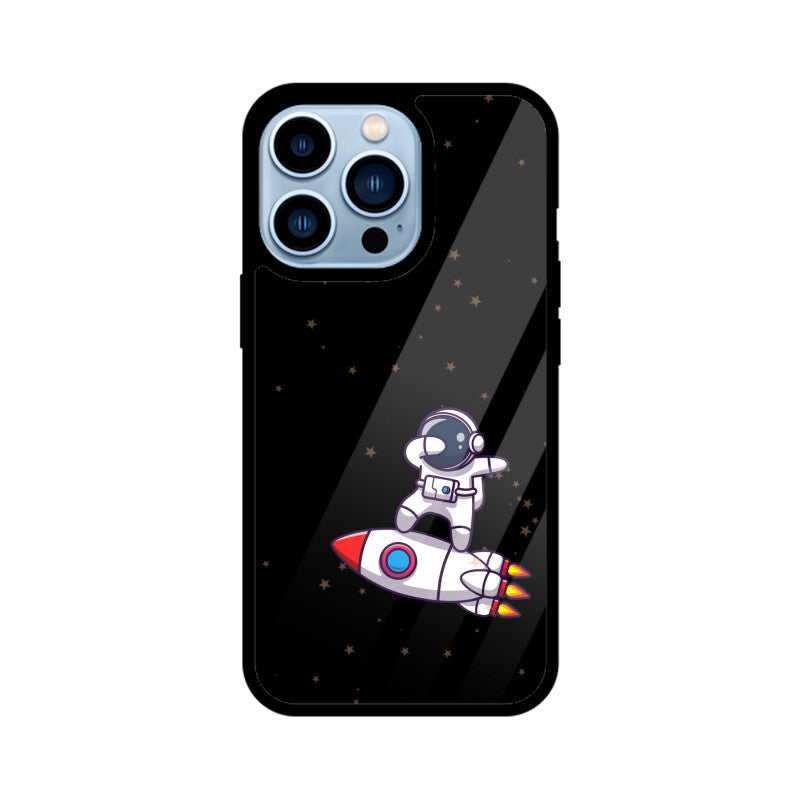 Black White Cute Astronaut Cartoon Phone Case