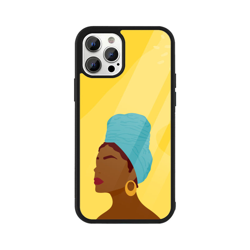 Young Beauty Woman Girl Face Silhouette Portrait Minimalist Bright Phone Case