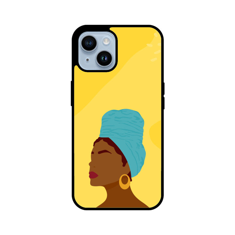 Young Beauty Woman Girl Face Silhouette Portrait Minimalist Bright Phone Case