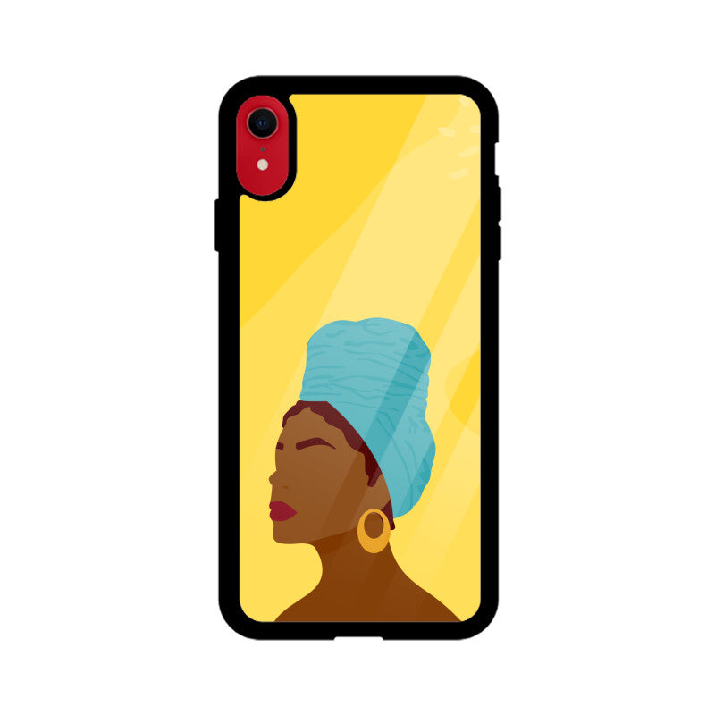 Young Beauty Woman Girl Face Silhouette Portrait Minimalist Bright Phone Case