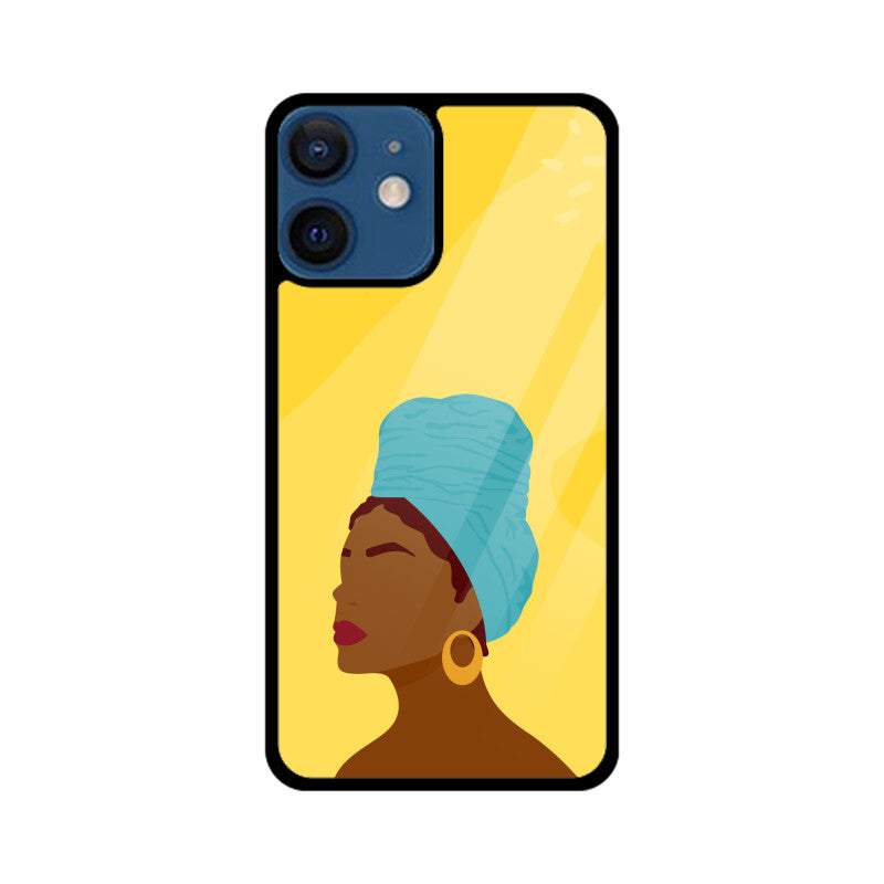 Young Beauty Woman Girl Face Silhouette Portrait Minimalist Bright Phone Case