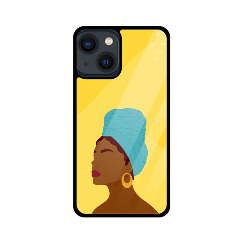 Young Beauty Woman Girl Face Silhouette Portrait Minimalist Bright Phone Case