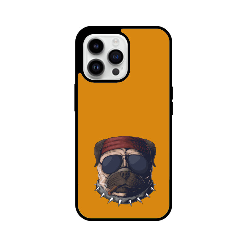 Orange Black Dog Minimalist Phone Case