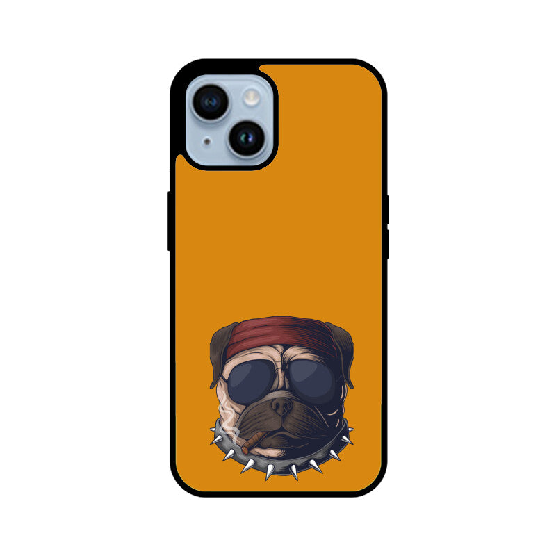 Orange Black Dog Minimalist Phone Case