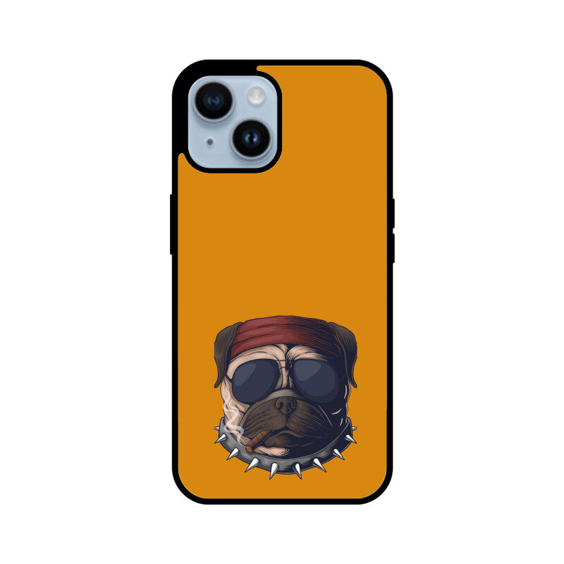 Orange Black Dog Minimalist Phone Case