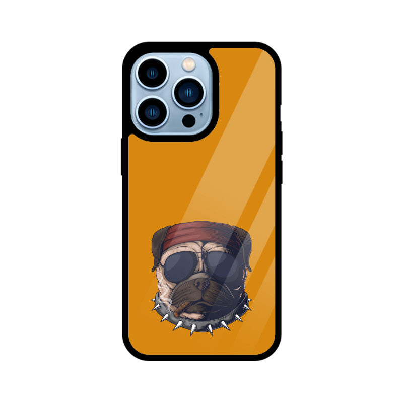 Orange Black Dog Minimalist Phone Case