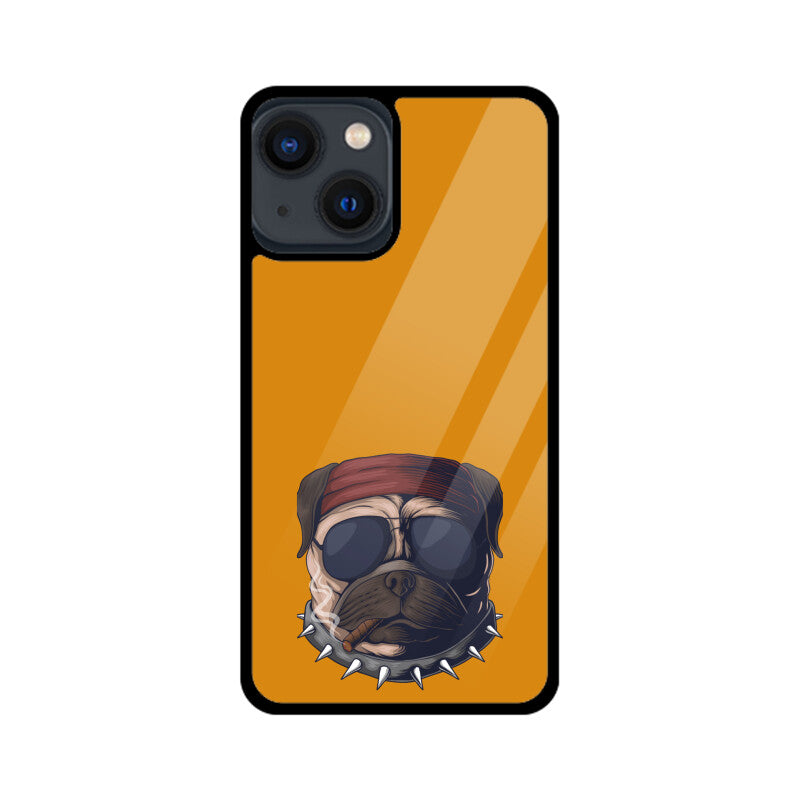 Orange Black Dog Minimalist Phone Case