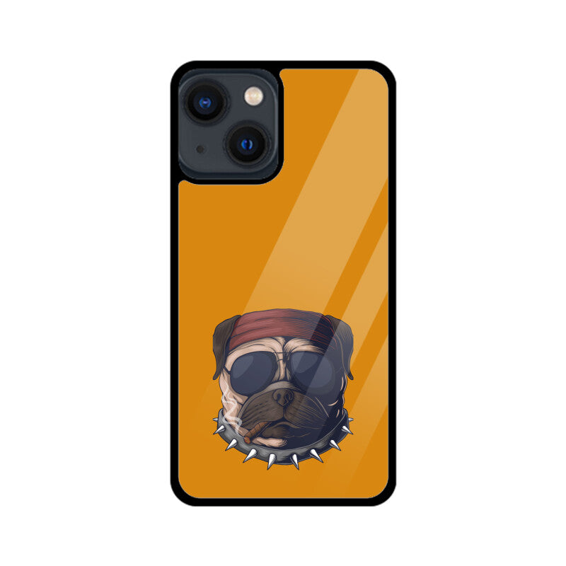 Orange Black Dog Minimalist Phone Case