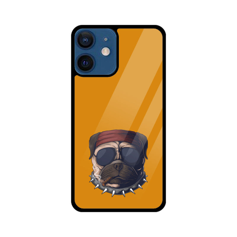 Orange Black Dog Minimalist Phone Case