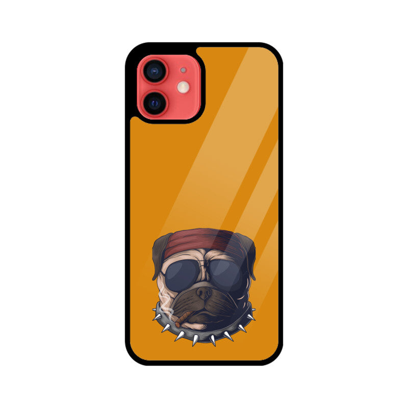 Orange Black Dog Minimalist Phone Case