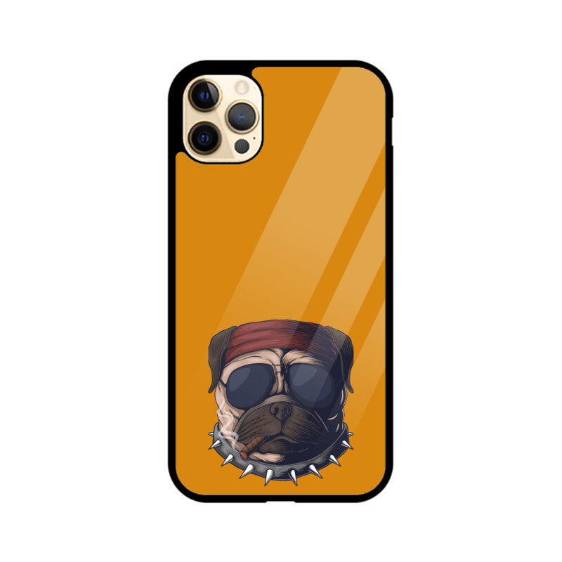 Orange Black Dog Minimalist Phone Case