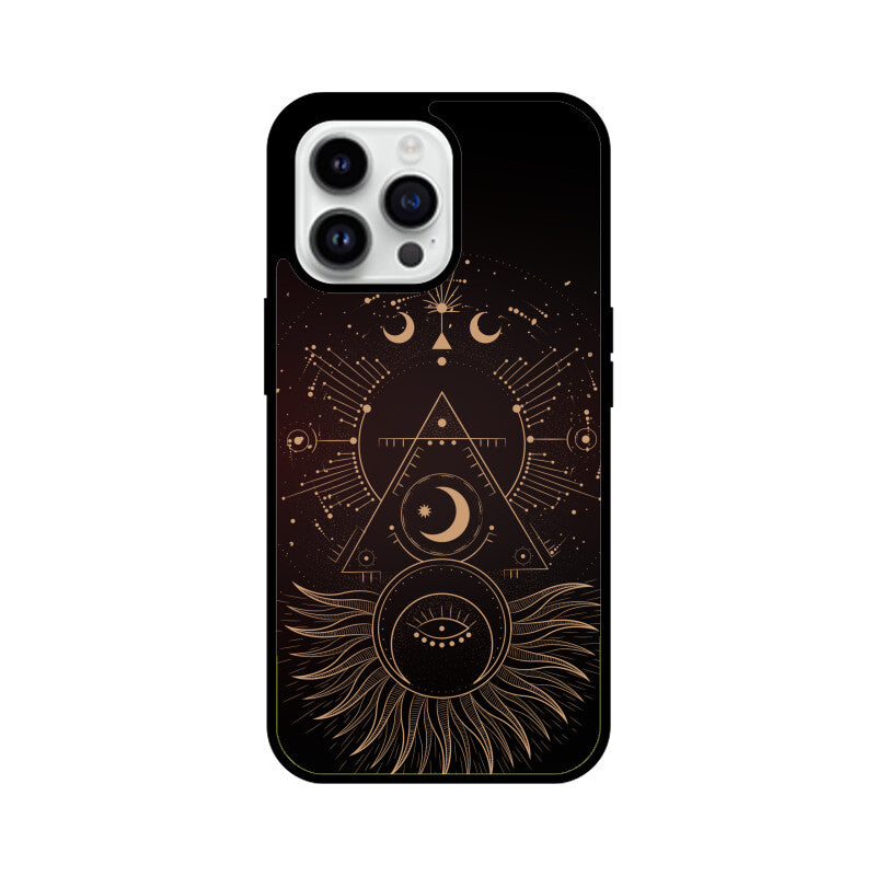 Black Elegant Line Art Astrology Phone Case