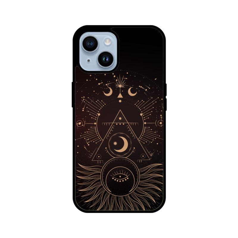 Black Elegant Line Art Astrology Phone Case