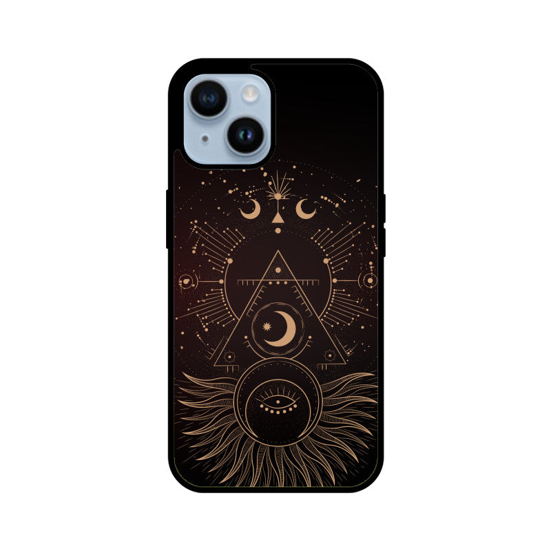 Black Elegant Line Art Astrology Phone Case