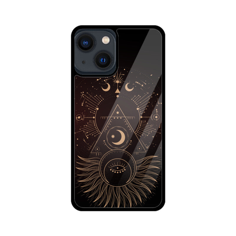 Black Elegant Line Art Astrology Phone Case