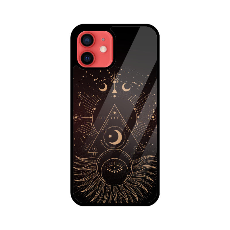 Black Elegant Line Art Astrology Phone Case