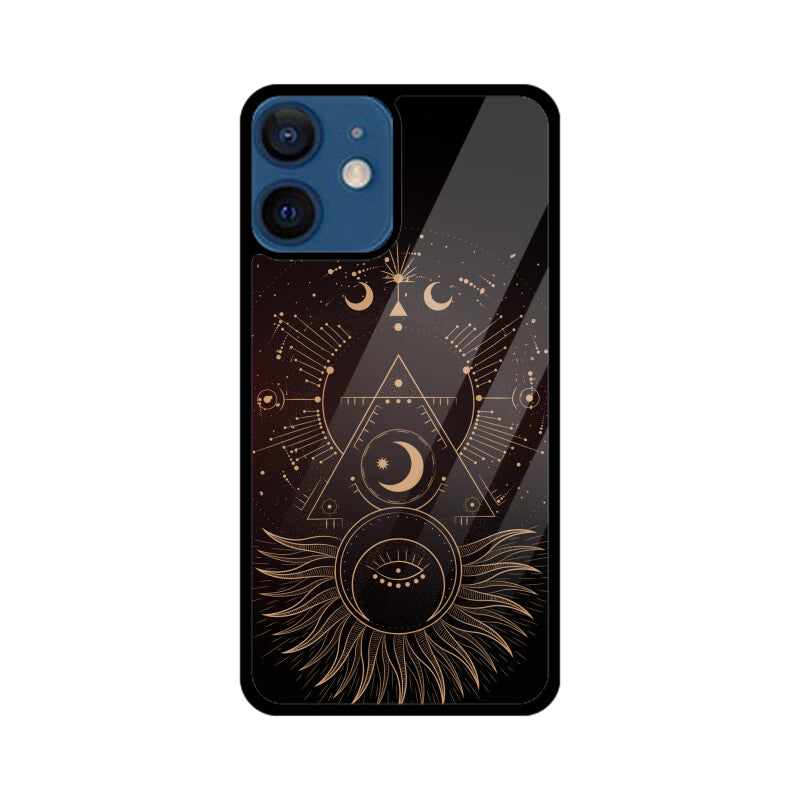 Black Elegant Line Art Astrology Phone Case