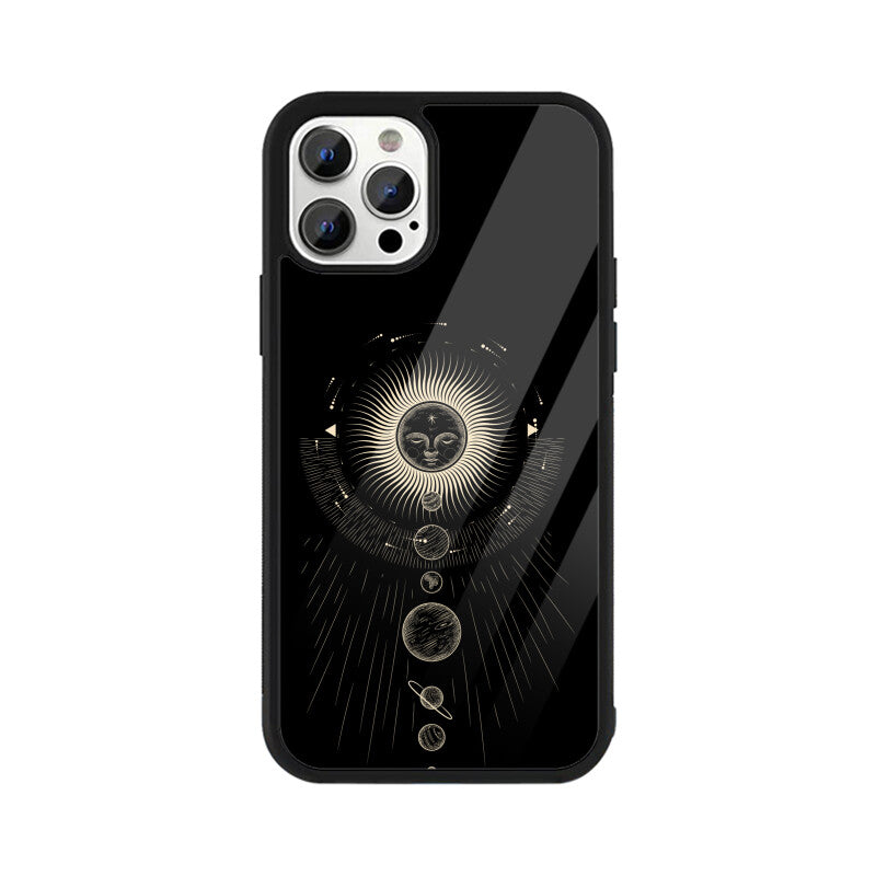 Black beige astrology phone Case