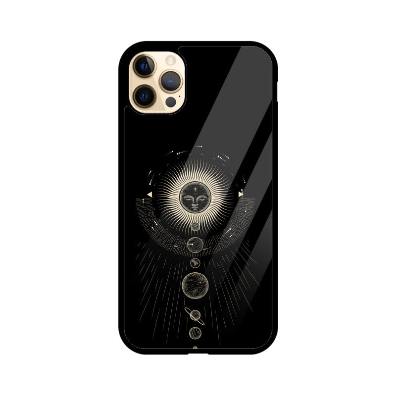 Black beige astrology phone Case