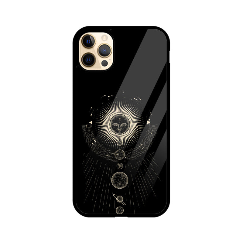 Black beige astrology phone Case