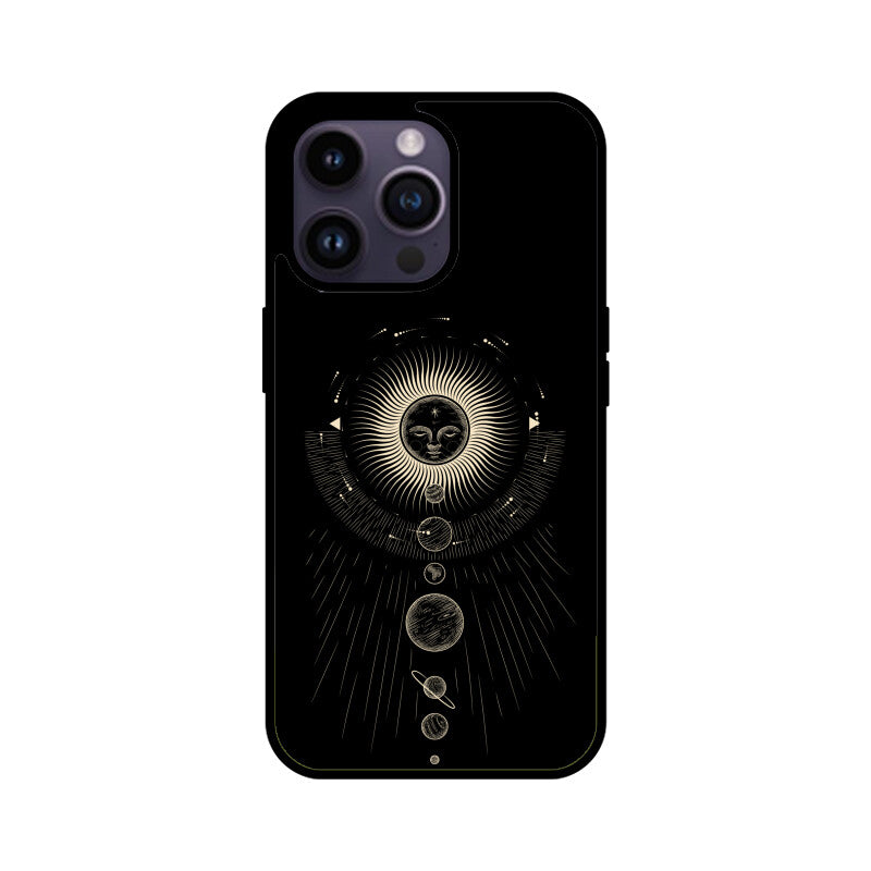 Black beige astrology phone Case