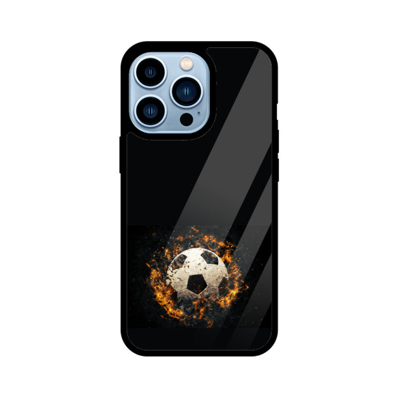 Black soccer ball phone Case