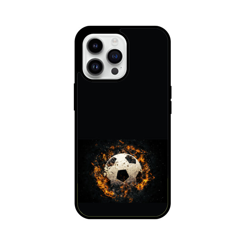 Black soccer ball phone Case