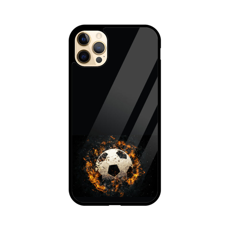 Black soccer ball phone Case