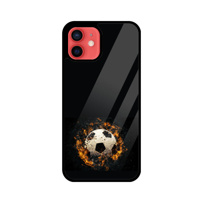 Black soccer ball phone Case