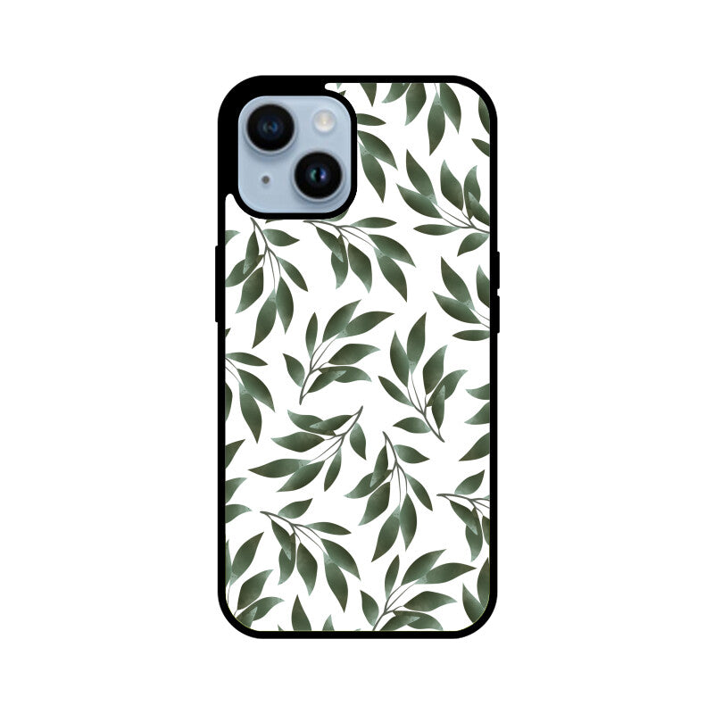 Beautiful Watercolor Branches with Green Leaves Pattern for Phone Case