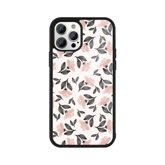 Pink and Black Flower Phone Case
