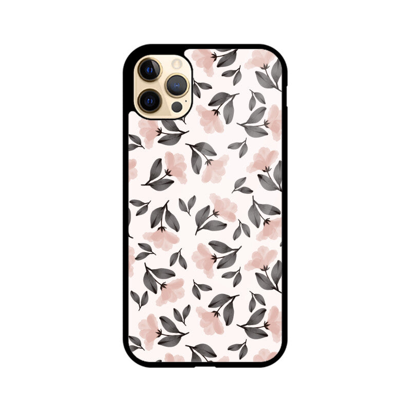 Pink and Black Flower Phone Case